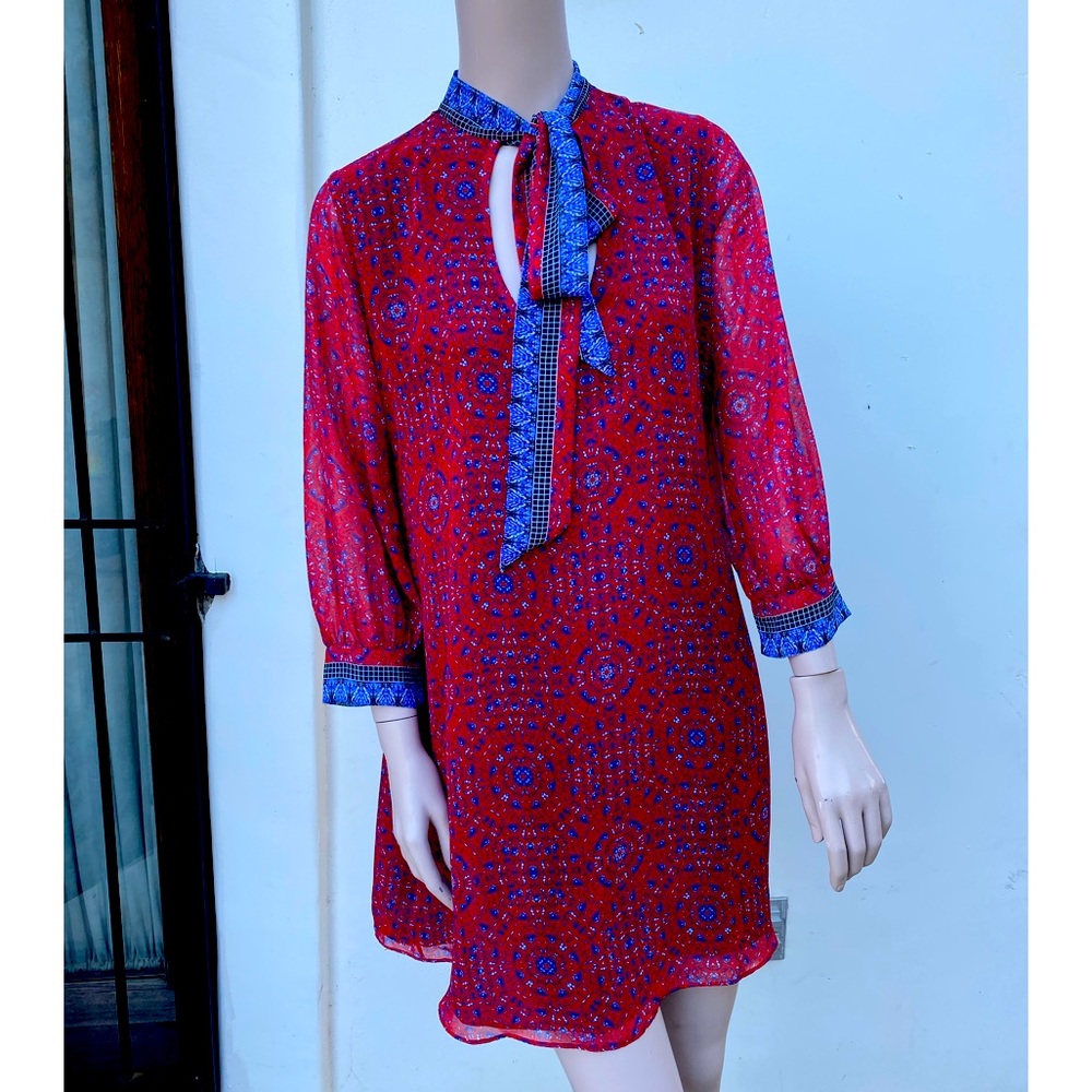 NWT Very cute and classy  Atina Cristina dress in red and blue-